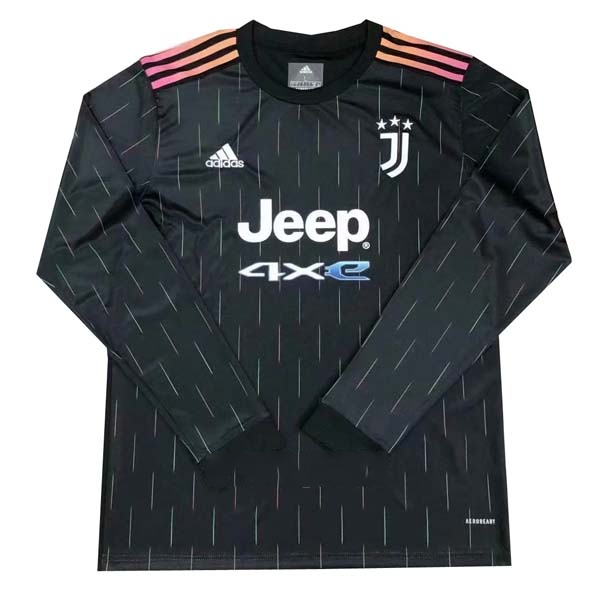 Tailandia Camiseta Juventus Replica Segunda Ropa ML 2021/22 Negro